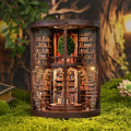 Book Nook DIY Fantasy Anneaux de Sagesse – Maison Miniature Magique 3D avec LED – Déco Médiévale Bibliothèque