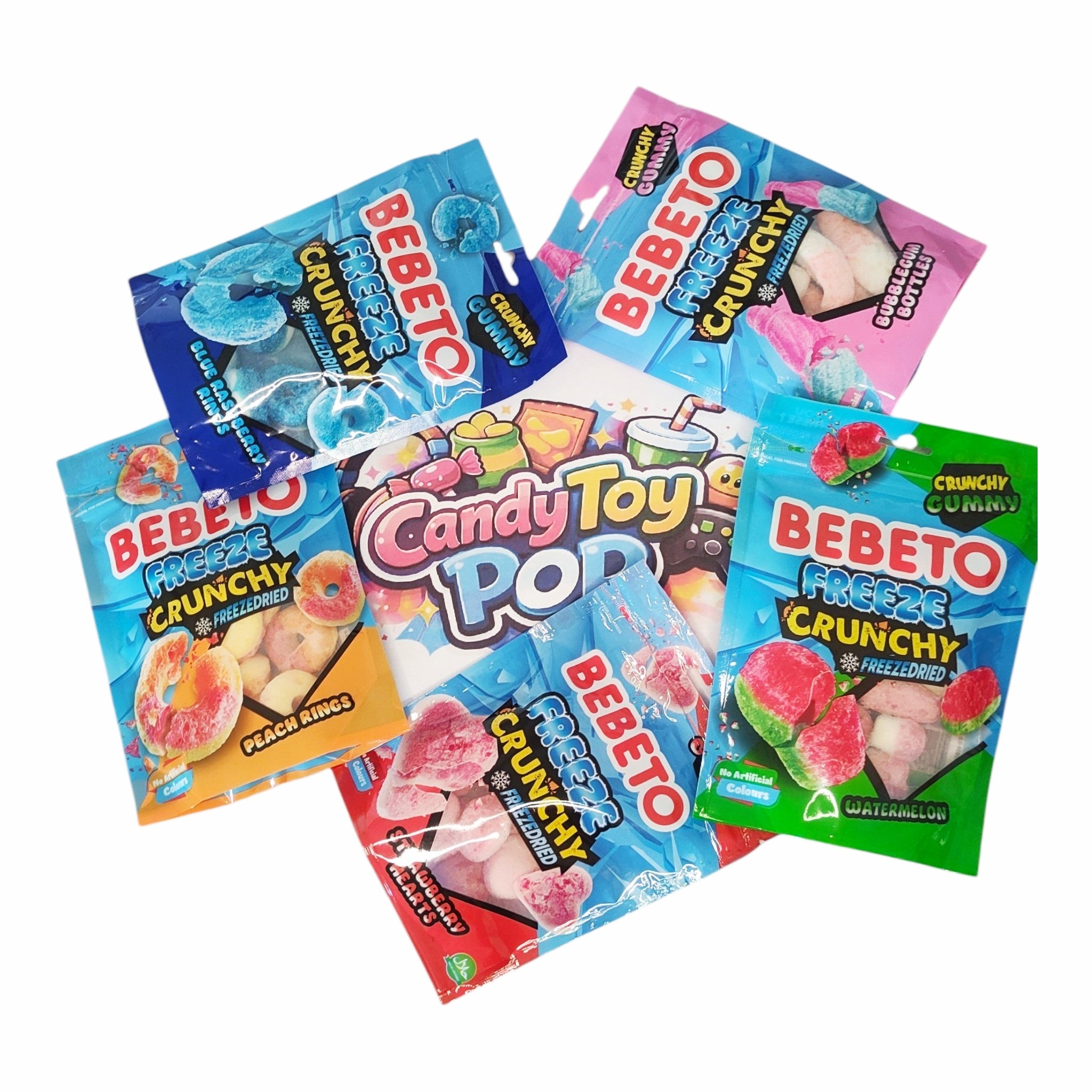 🍑 Bebeto Freeze Peach – Bonbons Lyophilisés Croquants