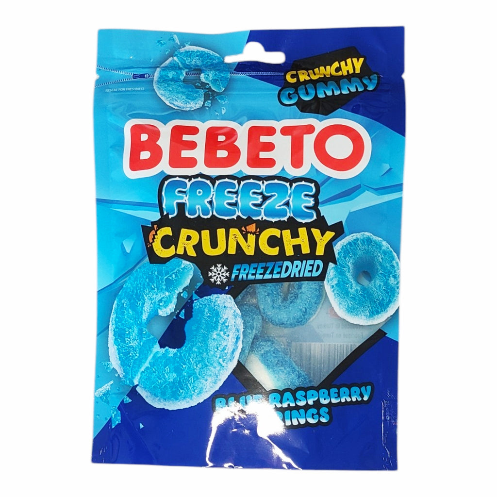 Bebeto Freeze Crunchy Blue Raspberry Rings – Bonbons Lyophilisés Croquants