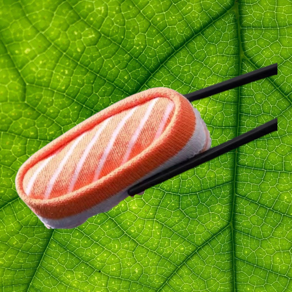 Chaussettes Fantaisie Présentées en Forme de Sushi
