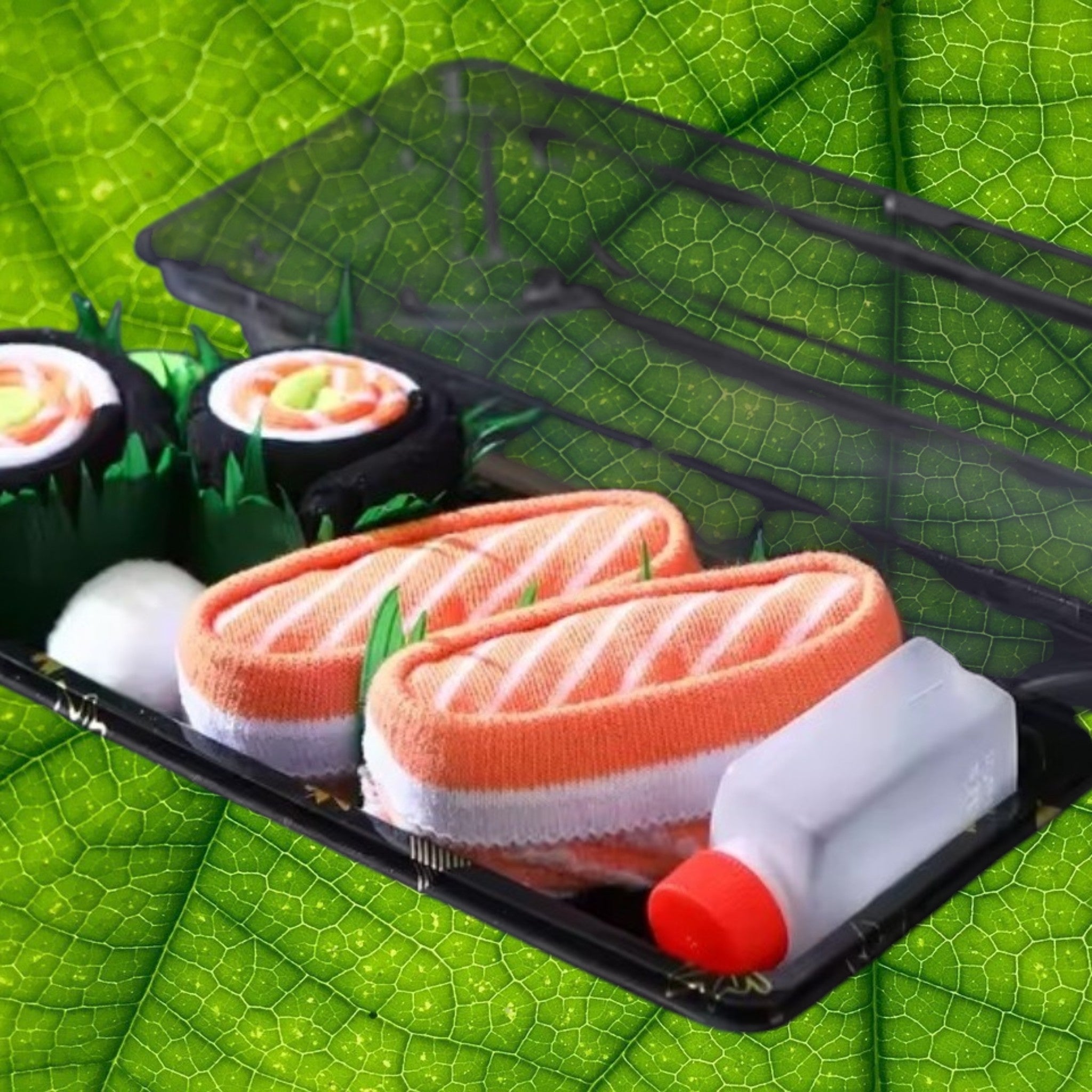 Chaussettes Fantaisie Présentées en Forme de Sushi