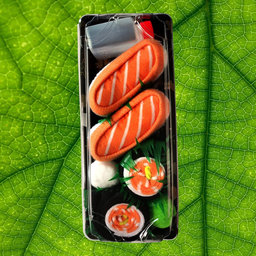 Chaussettes Fantaisie Présentées en Forme de Sushi