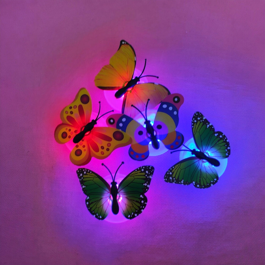 Lot de 6 Papillons LED Décoratifs – Veilleuse et Décoration Lumineuse d'Ambiance