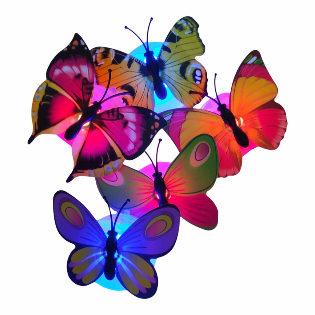 Lot de 6 Papillons LED Décoratifs – Veilleuse et Décoration Lumineuse d'Ambiance