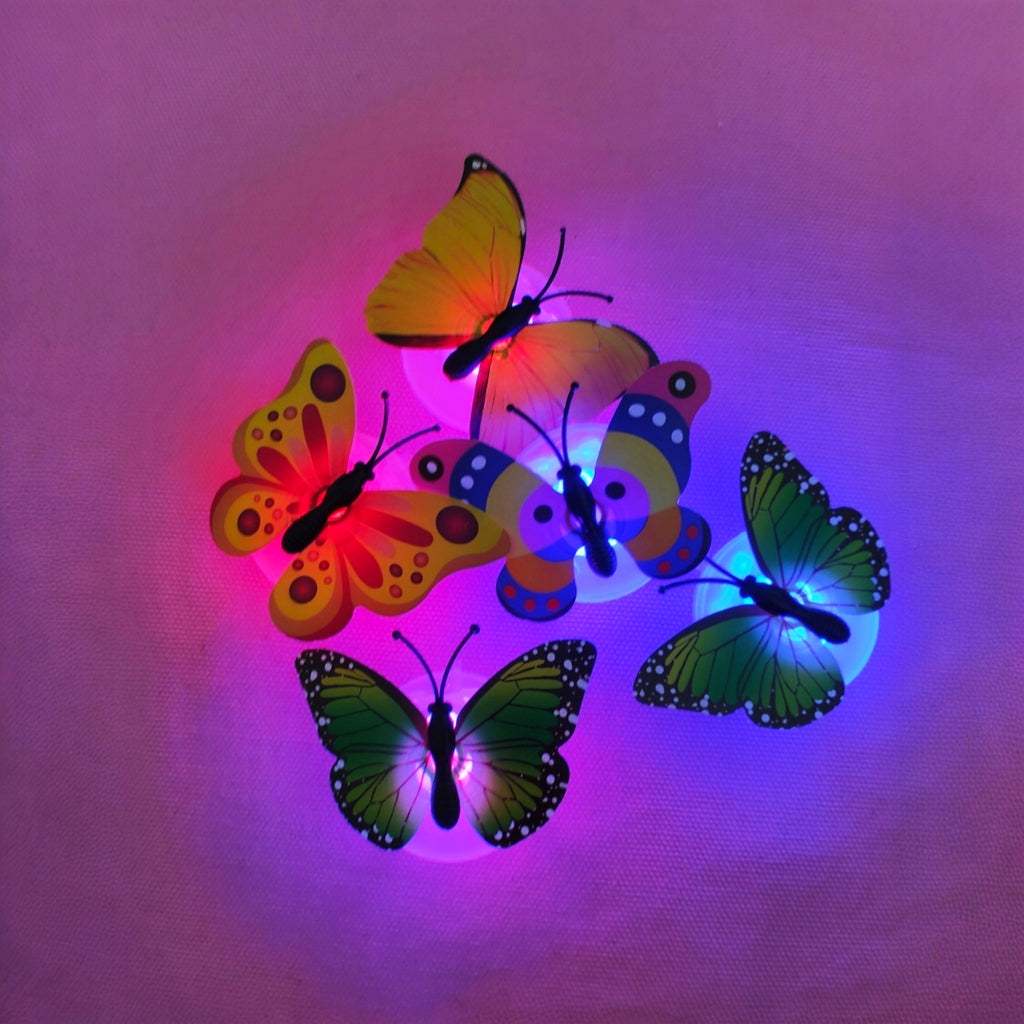 Lot de 6 Papillons LED Décoratifs – Veilleuse et Décoration Lumineuse d'Ambiance