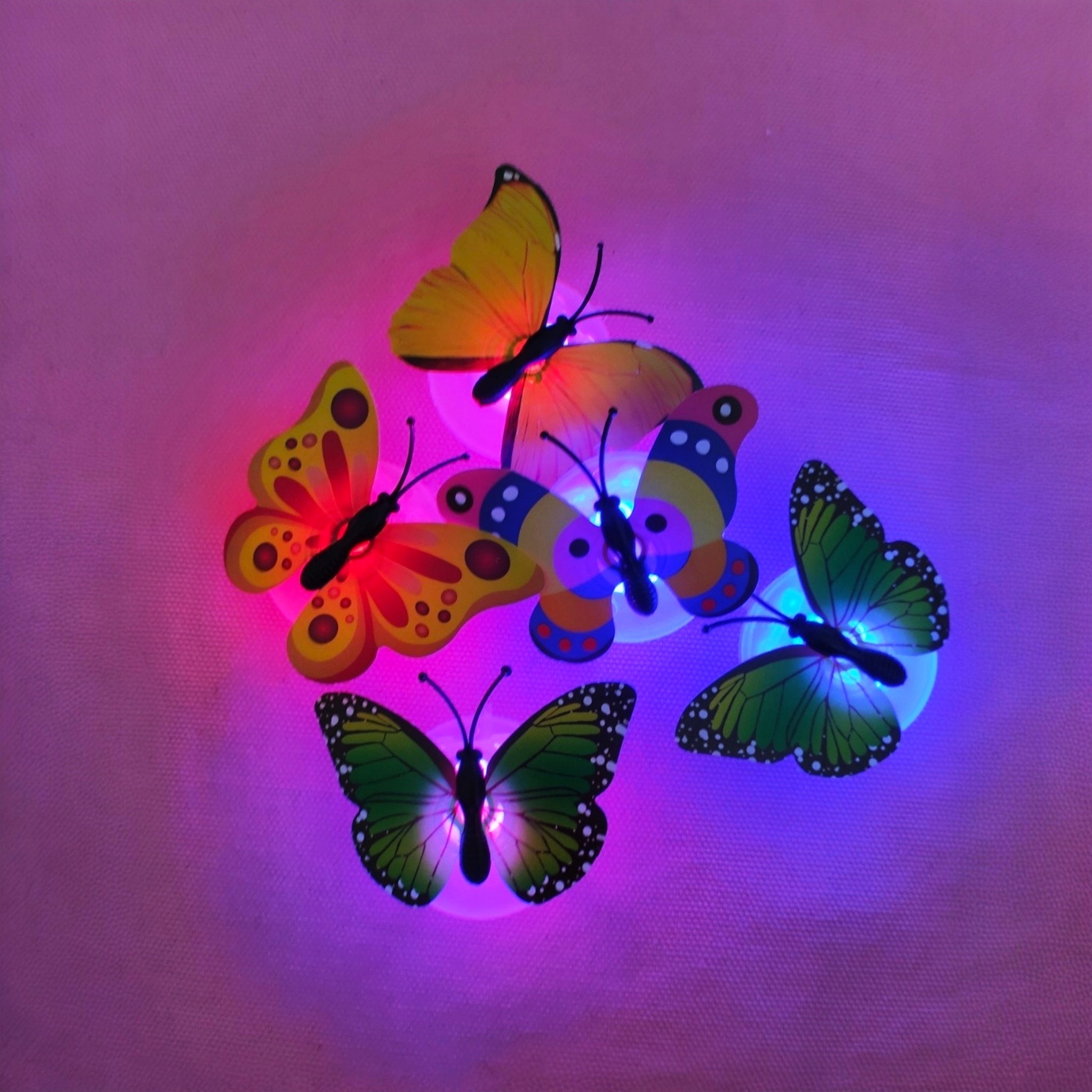 Lot de 6 Papillons LED Décoratifs – Veilleuse et Décoration Lumineuse d'Ambiance