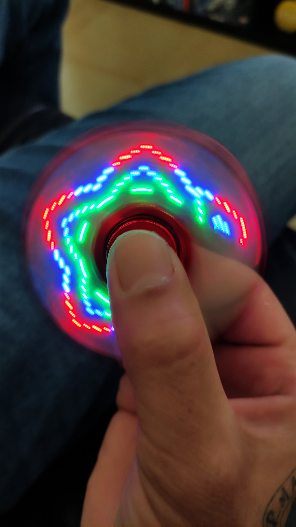 Spinner Lumineux LED Bleu, Vert et Rouge