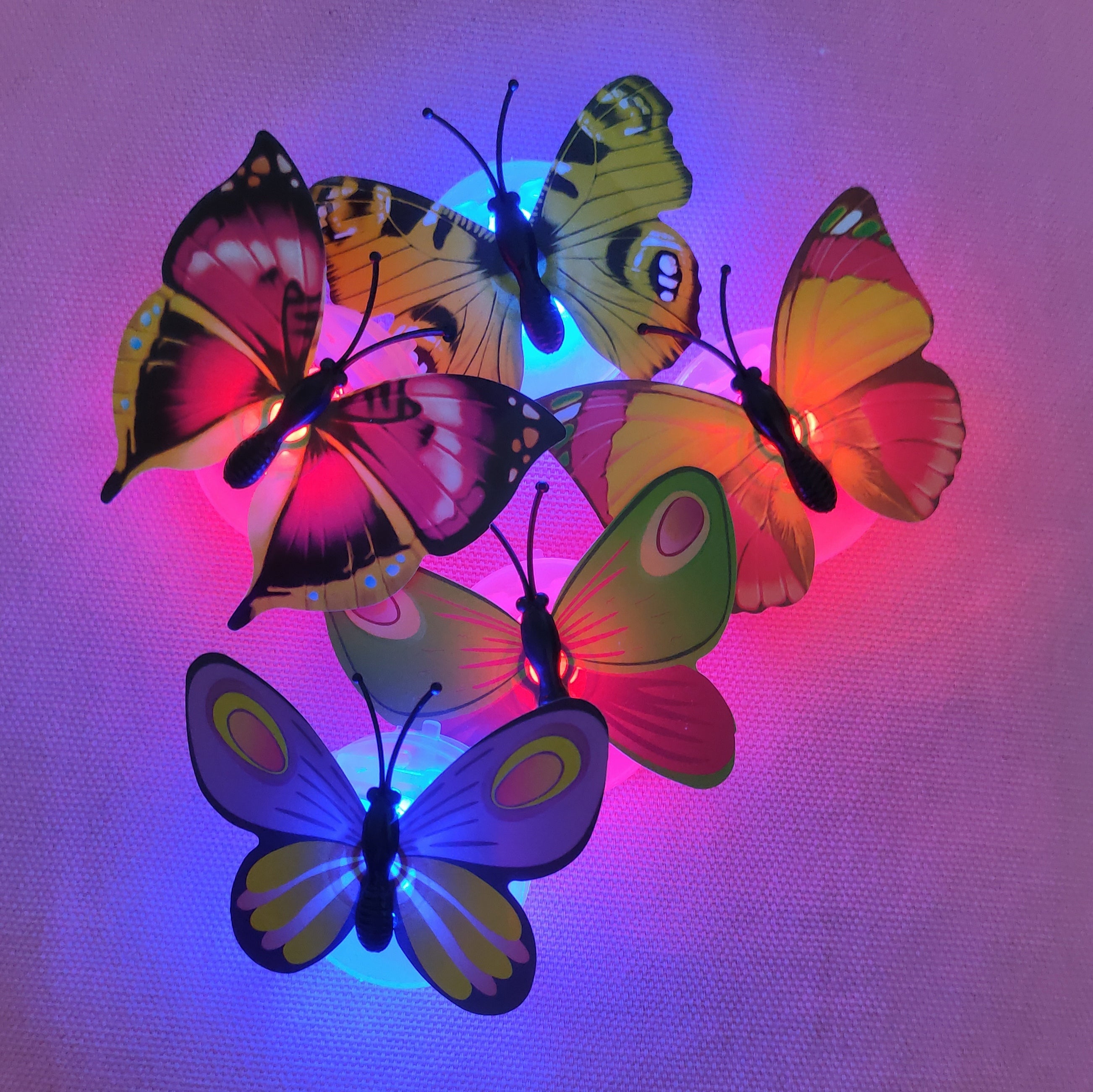 Lot de 6 Papillons LED Décoratifs – Veilleuse et Décoration Lumineuse d'Ambiance