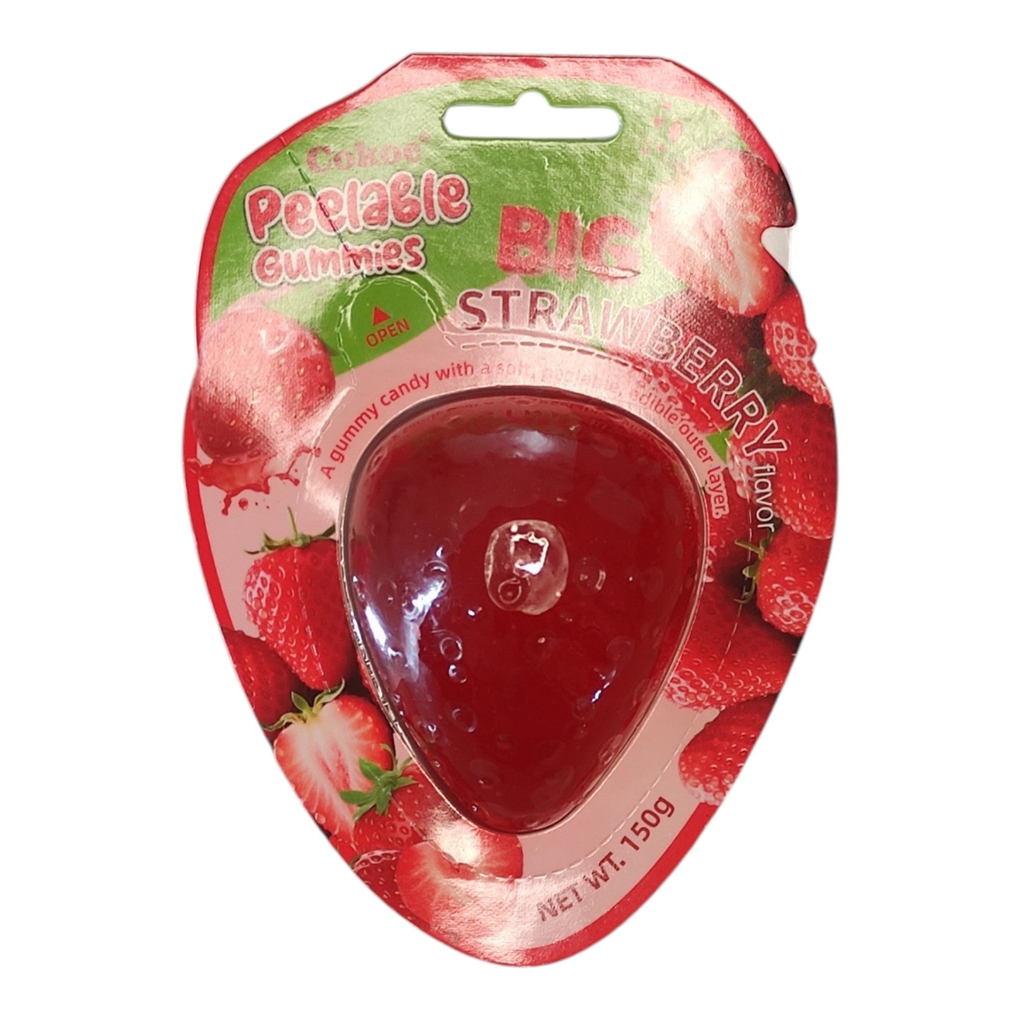 Cococ Peelable Gummies Strawberry 150g – Bonbons Gélifiés à Peler Saveur Fraise