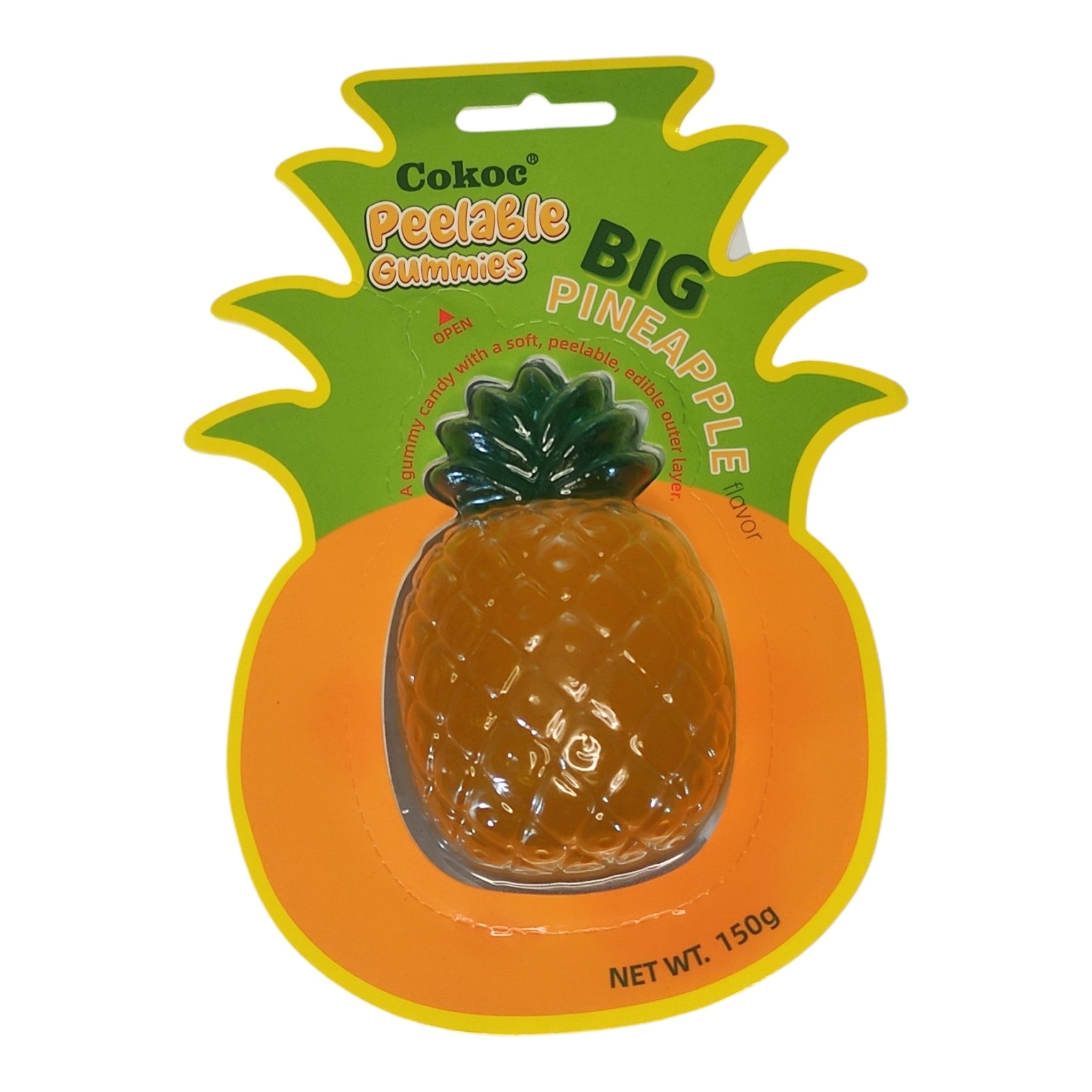 Cococ Peelable Gummies Big Pineapple 150g – Bonbons Gélifiés à Peler Saveur Ananas Tropical