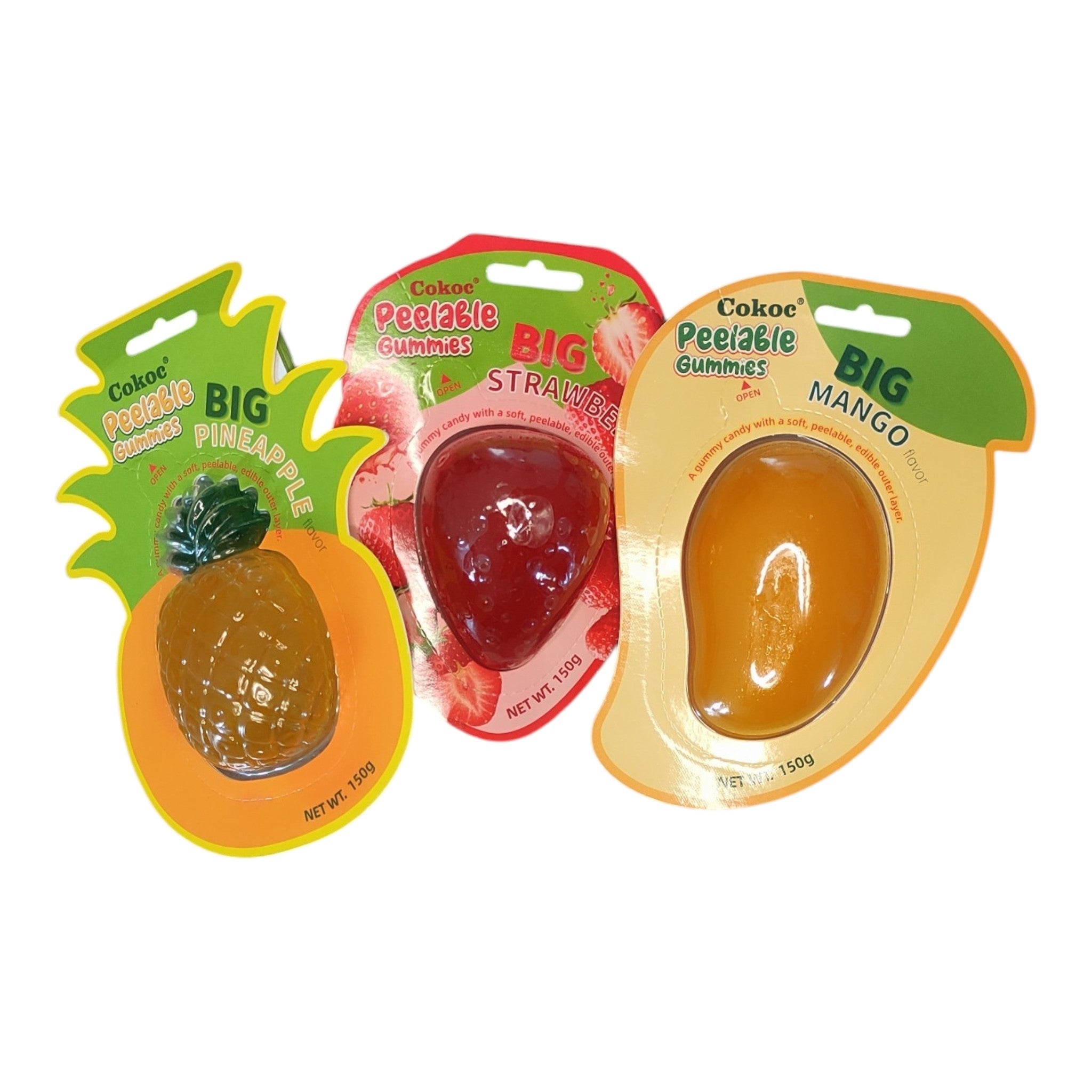 Cococ Peelable Gummies Mango 150g – Bonbons Gélifiés à Peler Saveur Mangue Tropicale