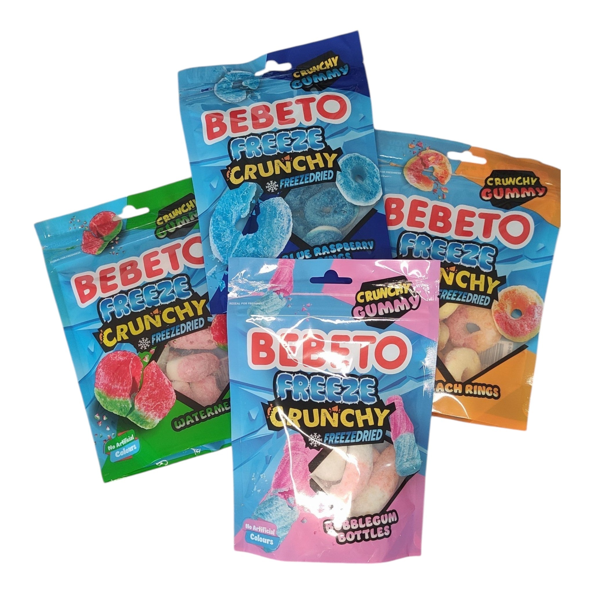 Bebeto Freeze Crunchy Bubblegum Bottles – Bonbons Lyophilisés Croquants