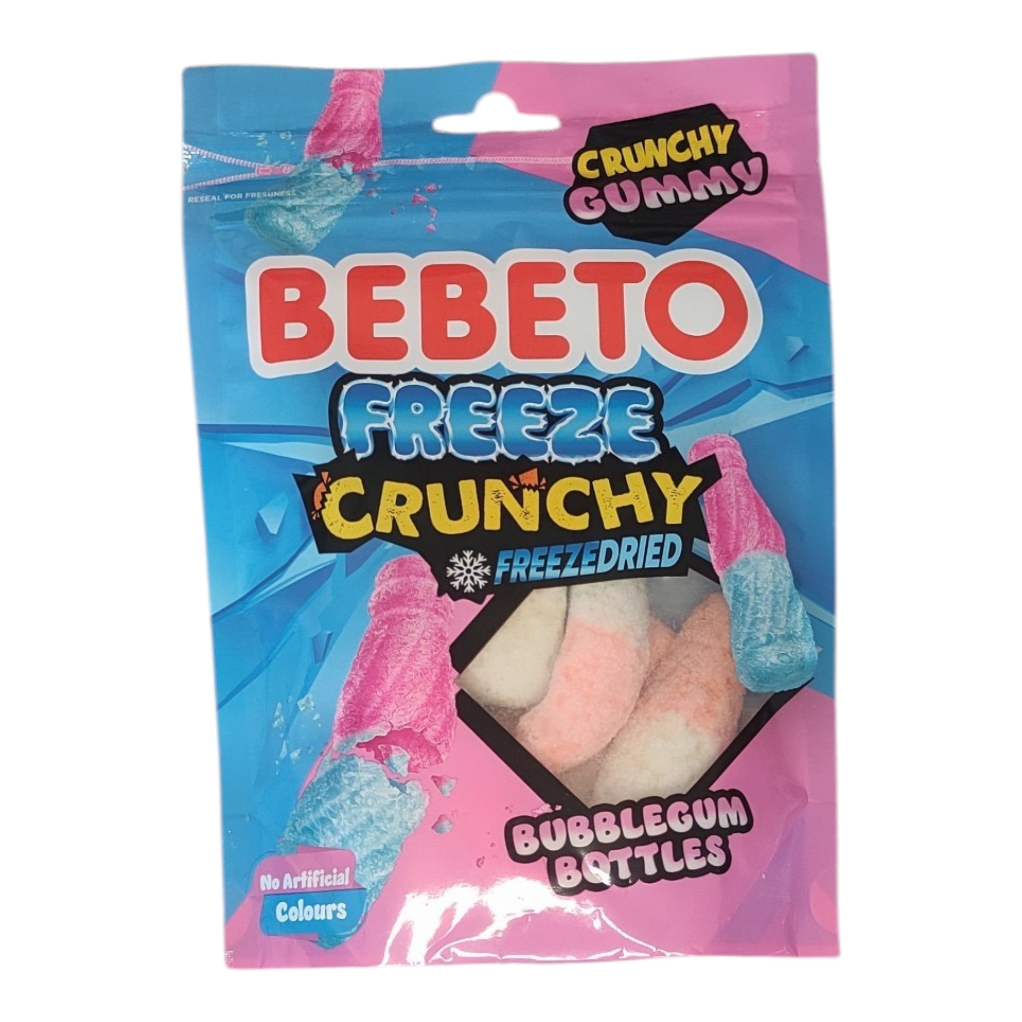 Bebeto Freeze Crunchy Bubblegum Bottles – Bonbons Lyophilisés Croquants