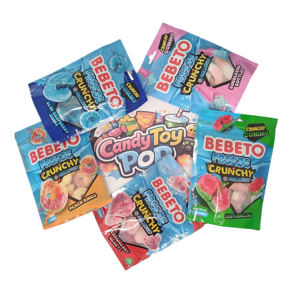 Bebeto Freeze Crunchy Bubblegum Bottles – Bonbons Lyophilisés Croquants