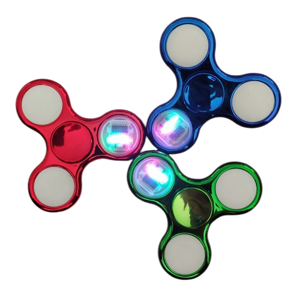 Spinner Lumineux LED Bleu, Vert et Rouge