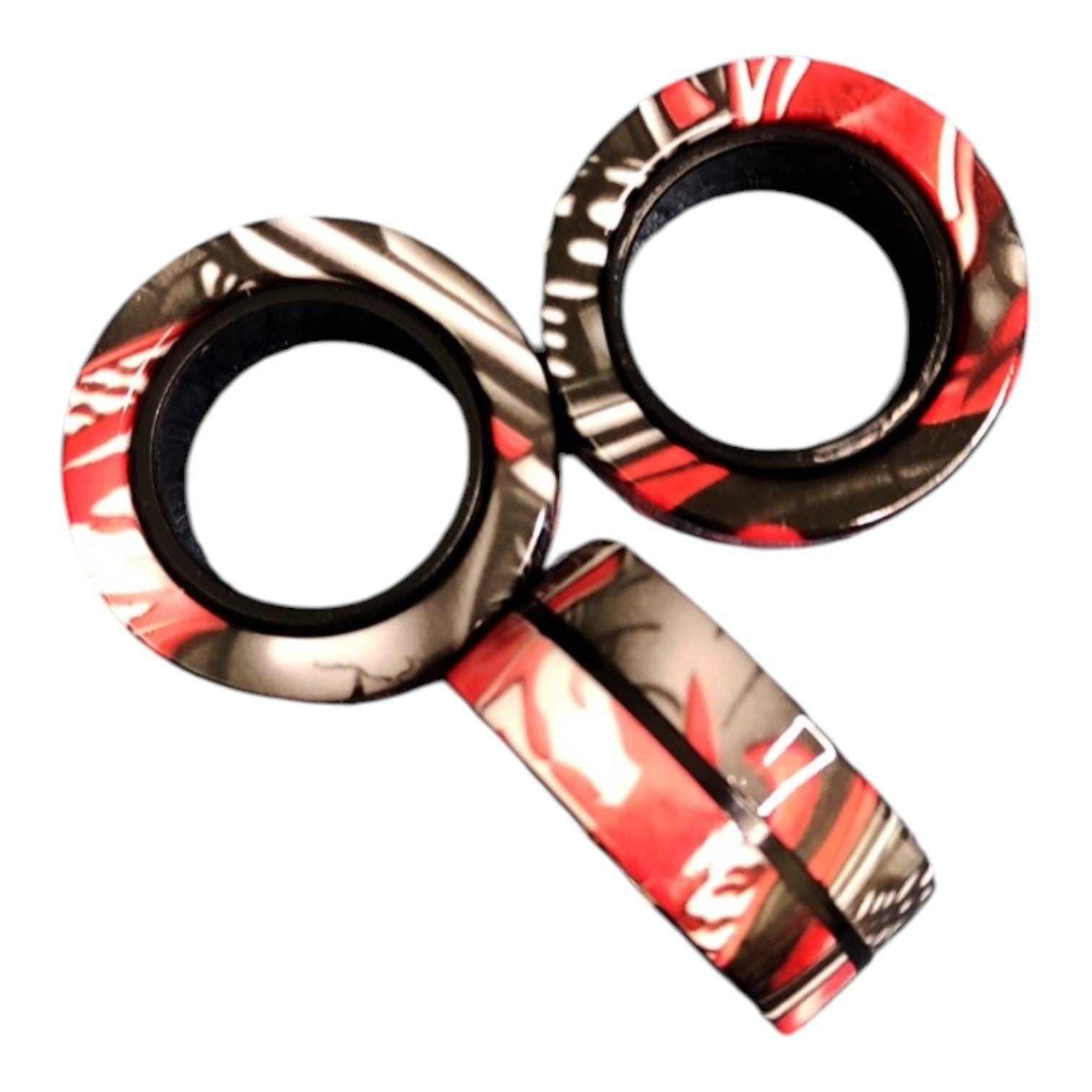 Anneaux Fidget Magnétiques Marbré Rouge