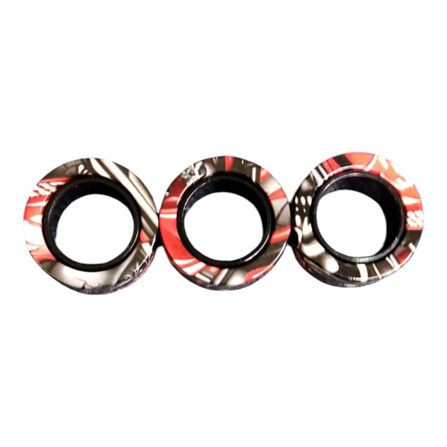 Anneaux Fidget Magnétiques Marbré Rouge